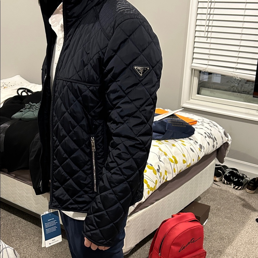 Men's Black Prada Quilted Jacket